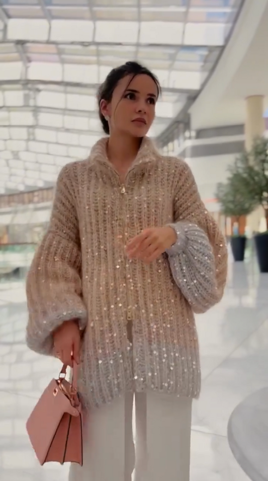 ModenGlanz- Luxe Pailletten Strickpullover