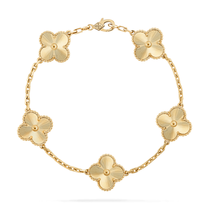 CLOVER GOLD BRACELET 5 MOTIF