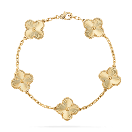 CLOVER GOLD BRACELET 5 MOTIF