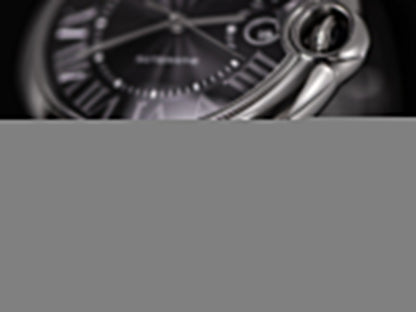 BALLON BLEU 42 BLACK DIAL LEATHER BRACELET