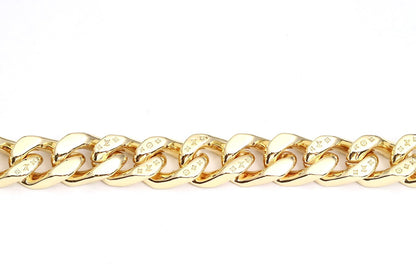 CHAIN LINKS MONOGRAM PATTERN NECKLACE GOLD-COLOR HARDWARE