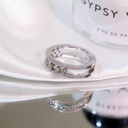 MOVE ROMANE SILVER DIAMOND RING
