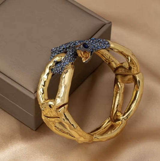 SERPENTI BRACELET 8MM GOLD DIAMOND
