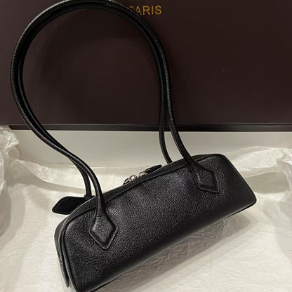 ALAIA 27 Le Teckel Medium Bag Black Lambskin