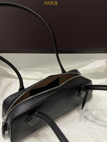 ALAIA 27 Le Teckel Medium Bag Black Lambskin