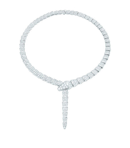 SERPENTI SILVER DIAMOND NECKLACE