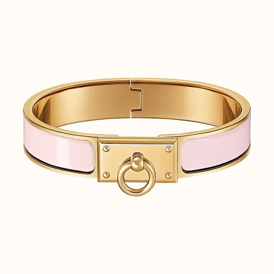 H RING LOCK BRACELET 12MM LIGHT PINK