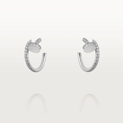 JUSTE EARRINGS 12.75MM SILVER DIAMOND