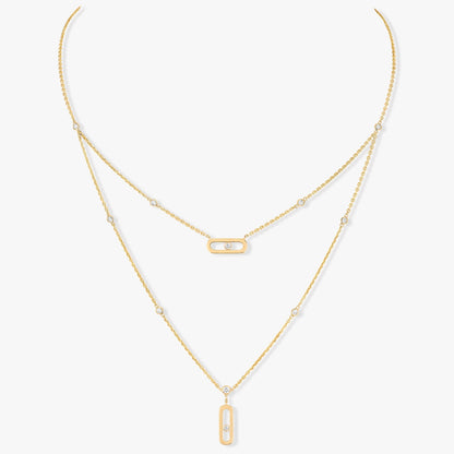 MOVE UNO 2 ROW DIAMOND NECKLACE