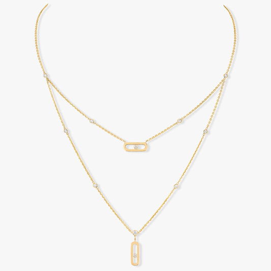 MOVE UNO 2 ROW DIAMOND NECKLACE