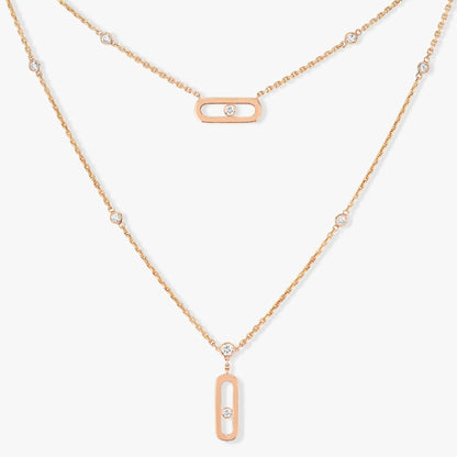 MOVE UNO 2 RANGS PAVED NECKLACE