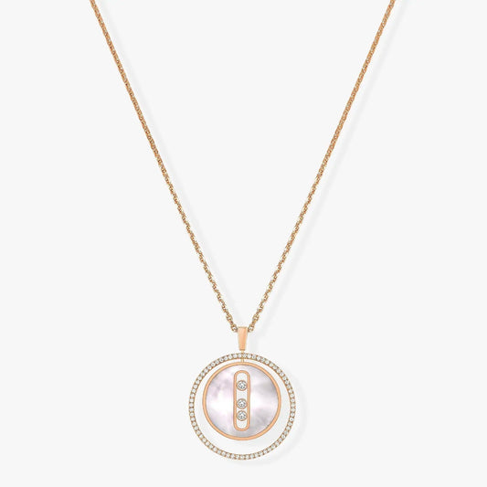 LUCKY MOVE MM NACRE BLANCHE DIAMOND NECKLACE