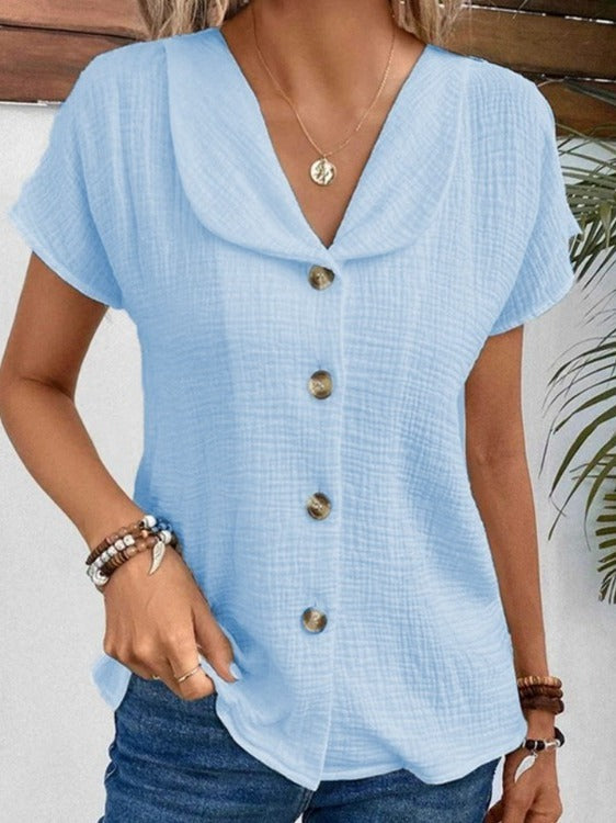 Liora Kurzarm-Cardigan mit Knöpfen