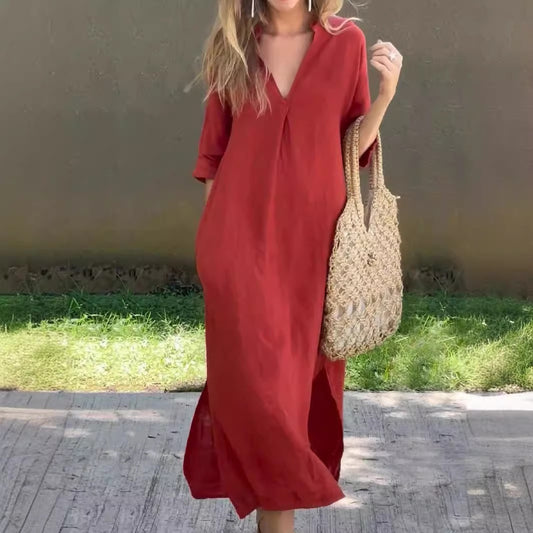 Celestina Kleid mit Seitenschlitzen