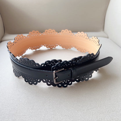 Alaia Belt Black Soft Cowhide