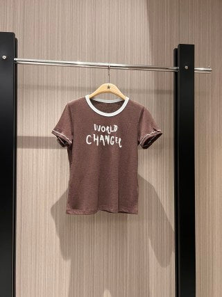 CC  Embroidered Collared T-shirt Cotton