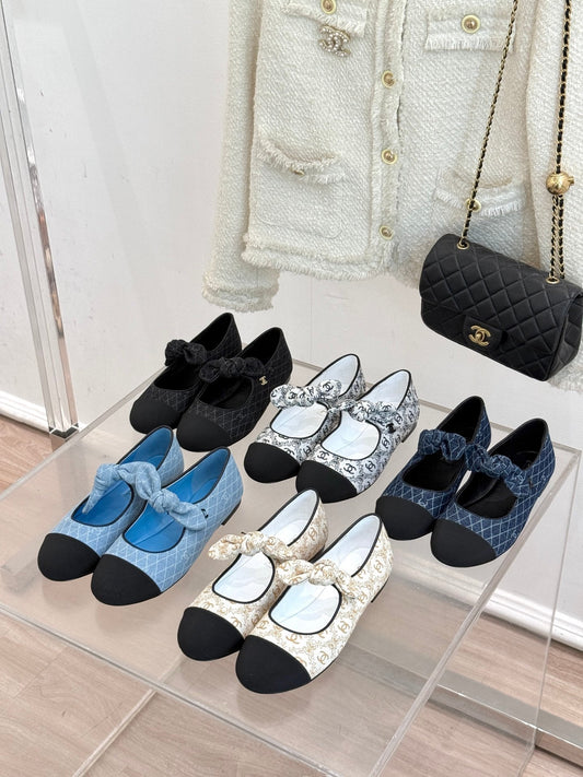 CC 25 Mary Jane Flats Fabric and Sheepskin 270785