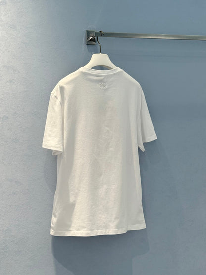 Loewe 25 Pink Bear T-shirt White Cotton