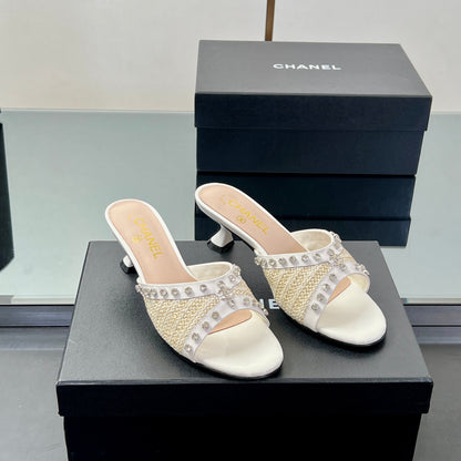 CC 25 Mules White Yellow Sheepskin 362451