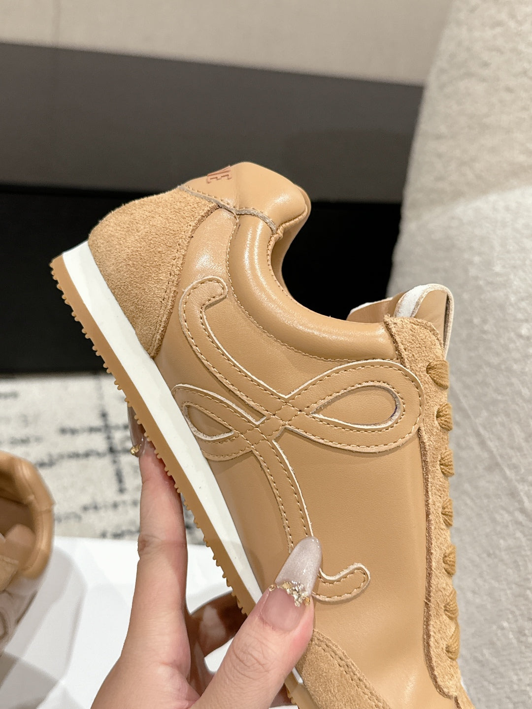 Loewe 25 Ballet Runner 2.0 Sneaker Beige Suede