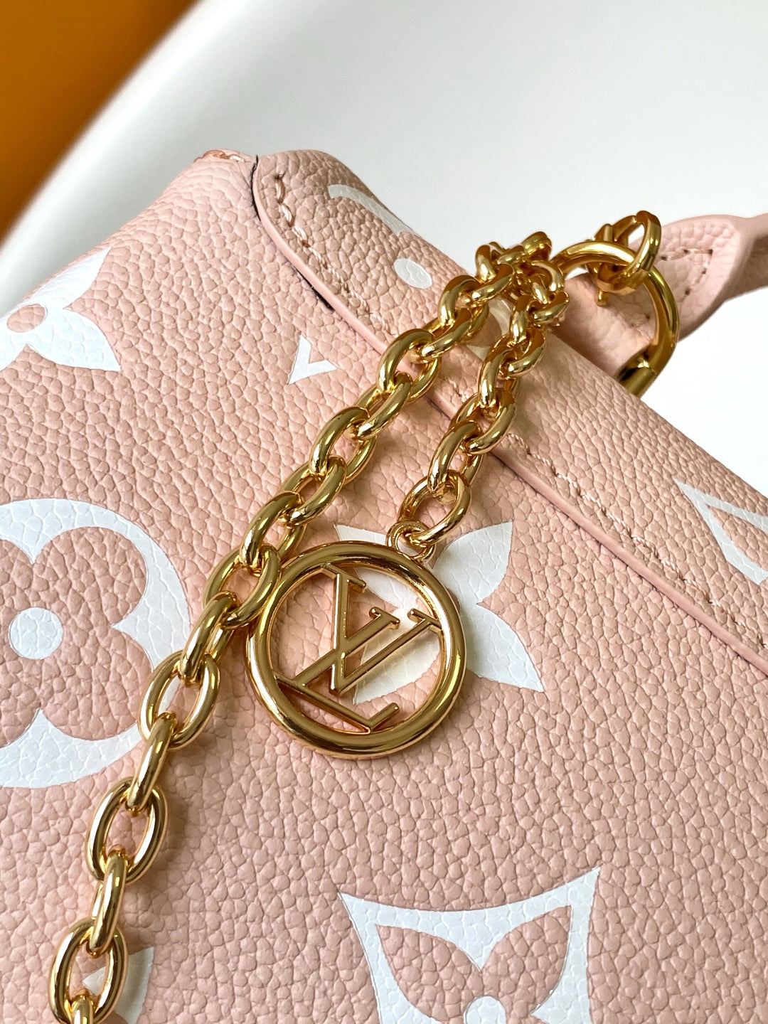 LV Nano Madeleine bag 21cm Pink White Cowhide 252077