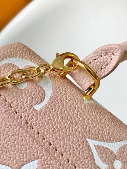 LV Nano Madeleine bag 21cm Pink White Cowhide 252077