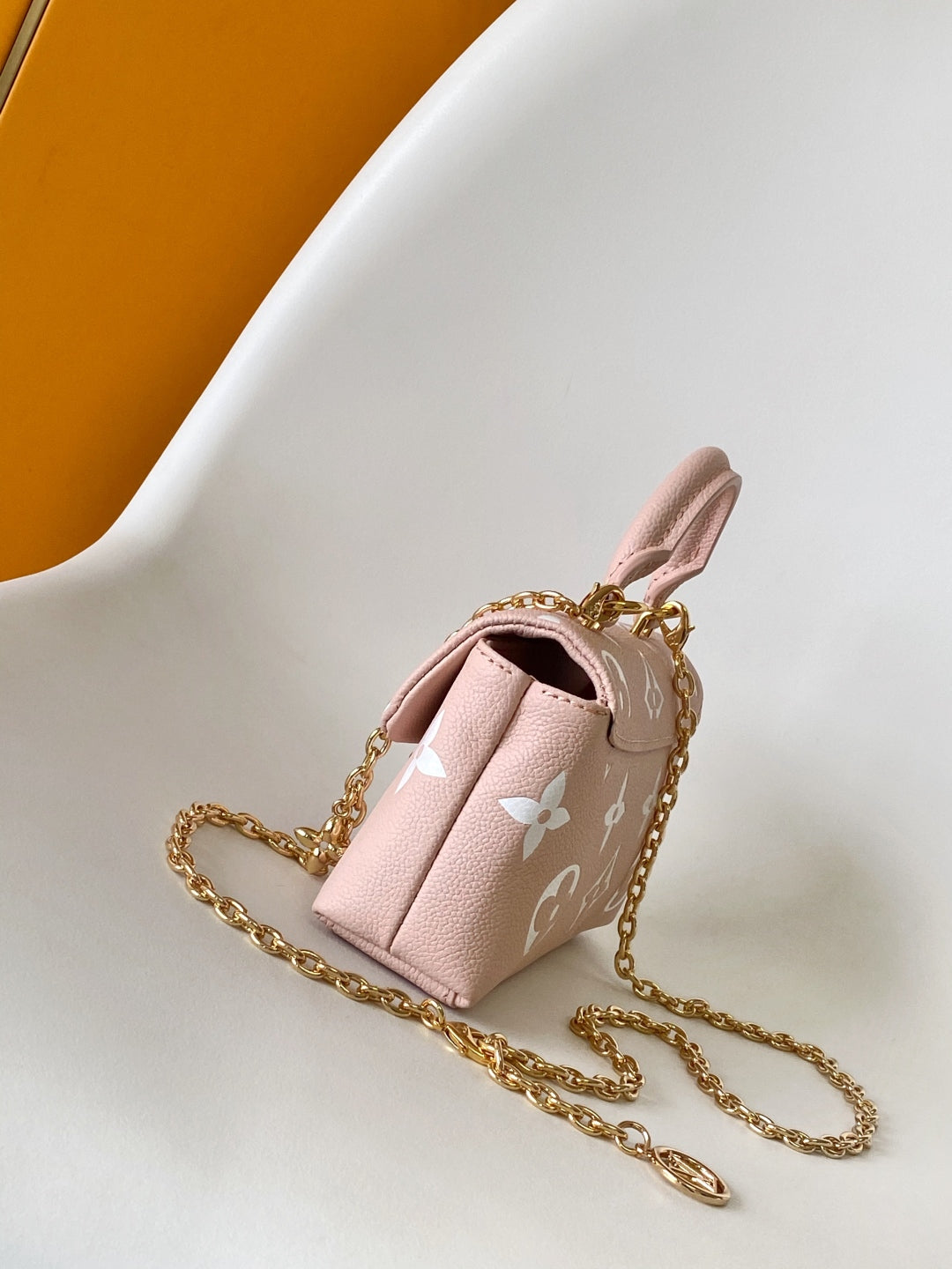 LV Nano Madeleine bag 21cm Pink White Cowhide 252077