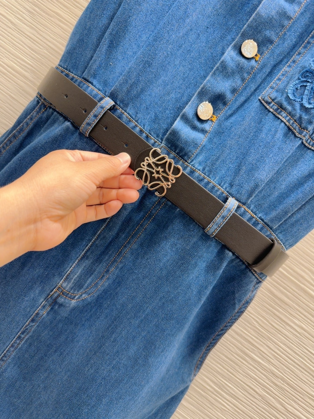 Loewe 2025 Dress Blue Denim Cotton