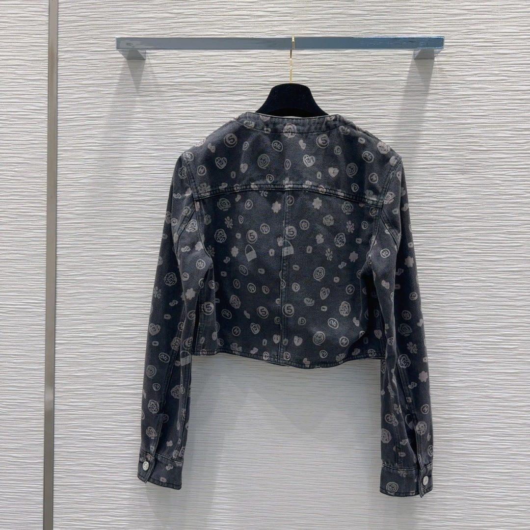 CC 25 Short Jacket  Black Cotton