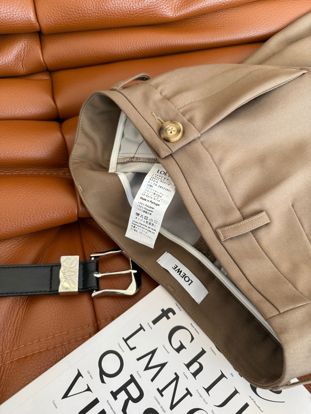 Loewe Short With Belt Polyester Fiber