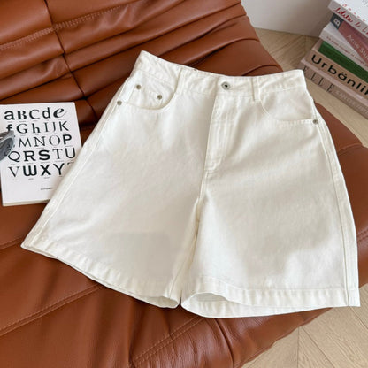 Loewe 25 Denim Short White Cotton