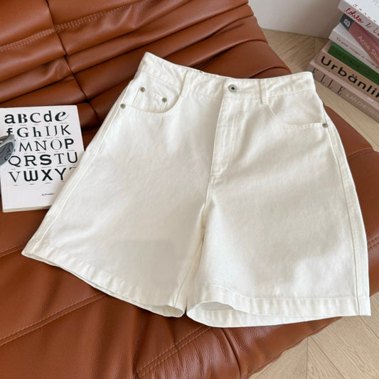 Loewe 25 Denim Short White Cotton