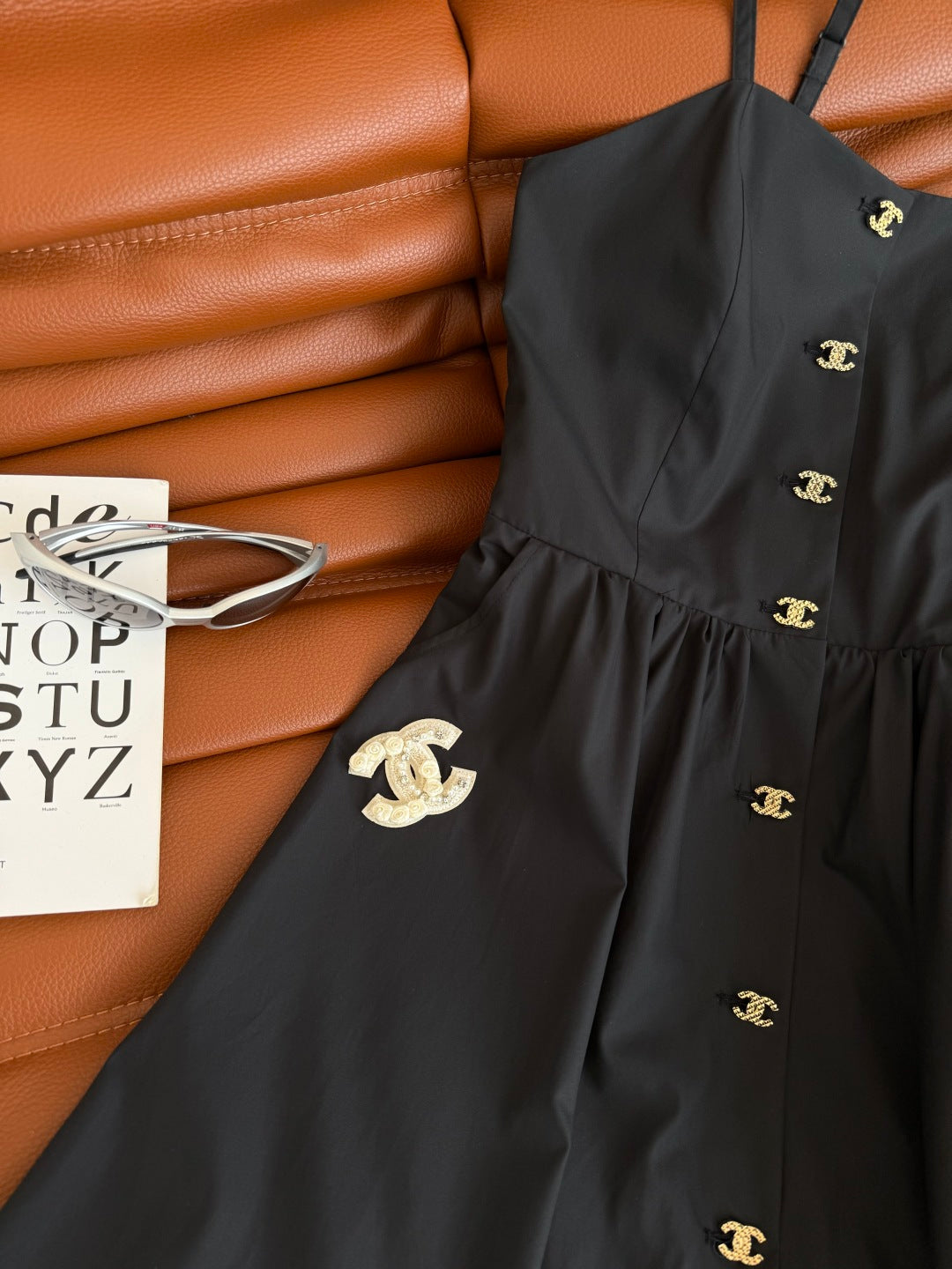 CC 25 double C Dress Black Cotton