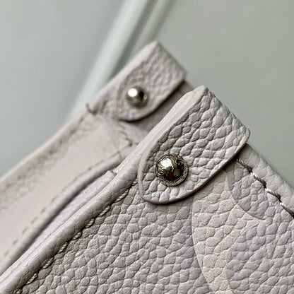LV OnTheGo East West Bag Gray White Monogram Empreinte leather 240824
