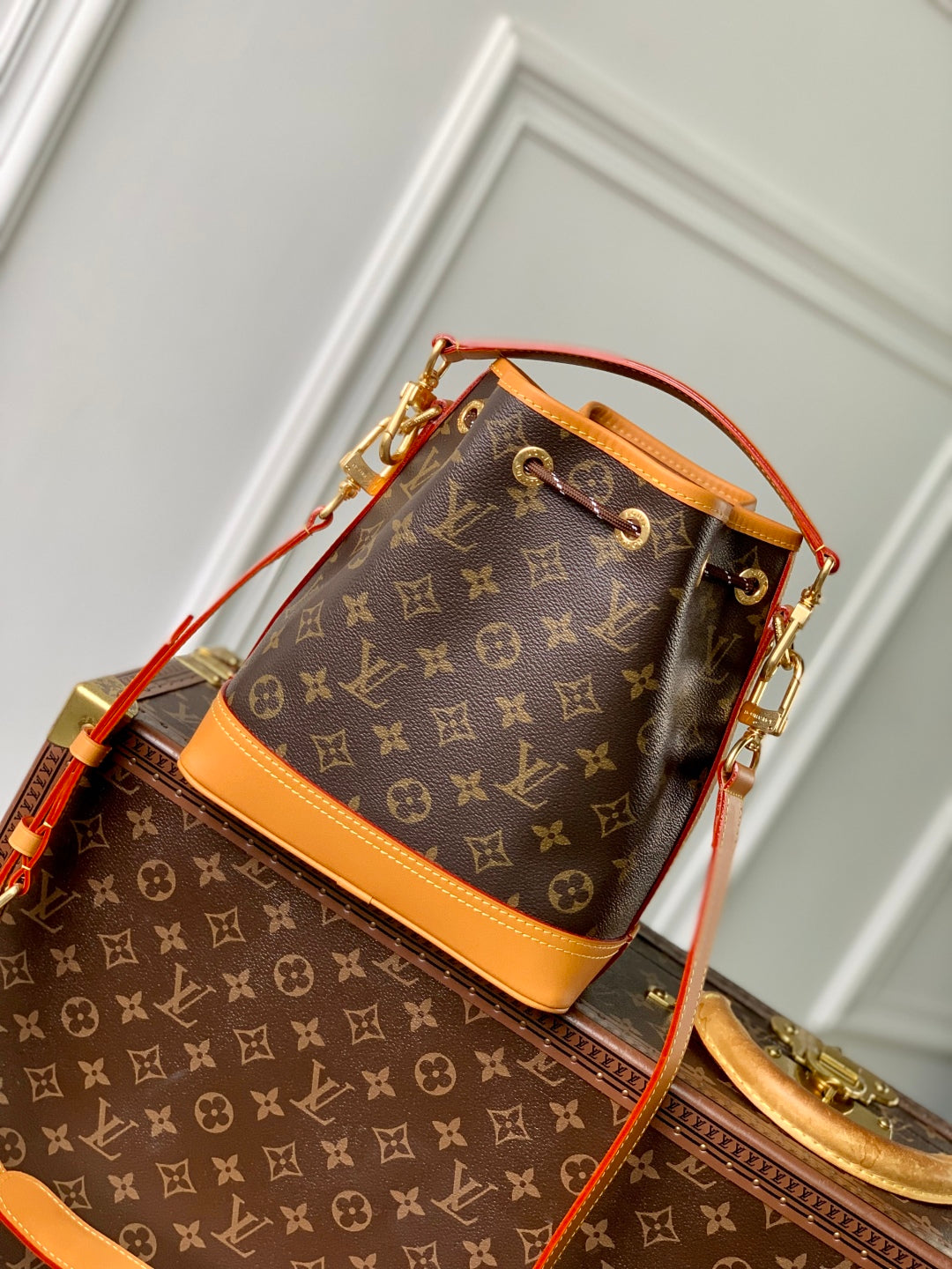 LV Noe Cargo 24cm Brown  Monogram Canvas 330769