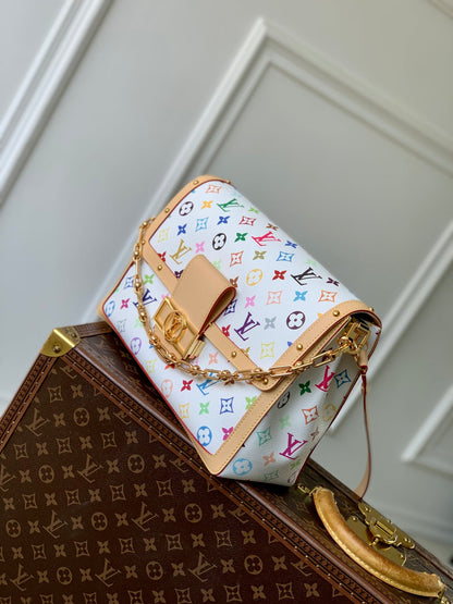 LV Dauphine Soft White Multicolore Monogram Canvas 330771