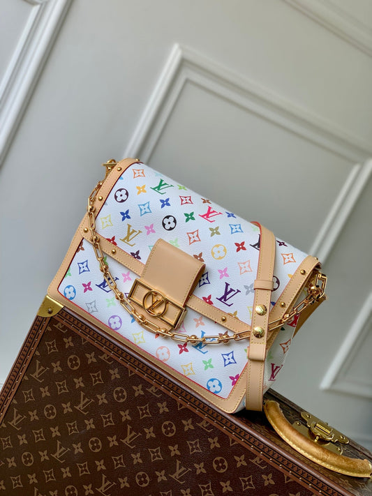 LV Dauphine Soft White Multicolore Monogram Canvas 330771