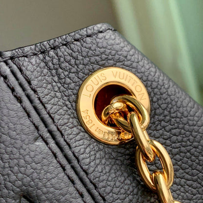 Anytime 42cm Tote Bag Black Gold Empreinte leather 250554