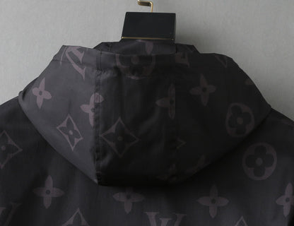 LV BLACK MONOGRAM HOODED JACKET 238975