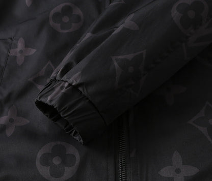 LV BLACK MONOGRAM HOODED JACKET 238975