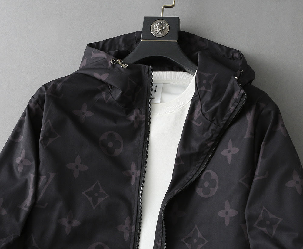 LV BLACK MONOGRAM HOODED JACKET 238975