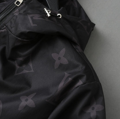 LV BLACK MONOGRAM HOODED JACKET 238975
