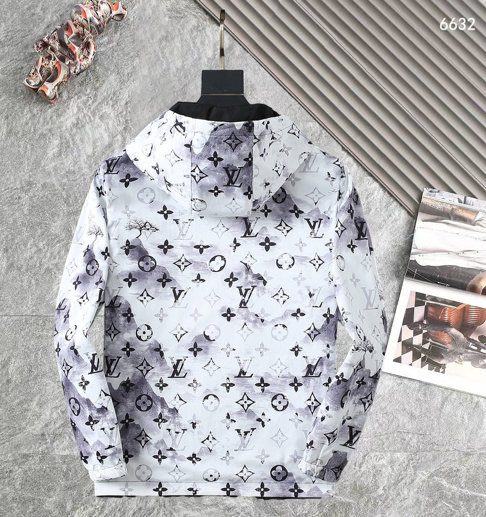 LV DOUBLE-SIDED JACKET BLACK AND WHITE 238980