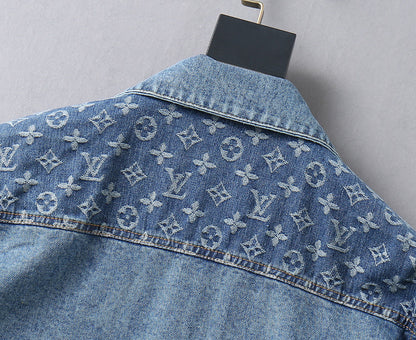 LV LIGHT BLUE MONOGRAM DENIM SHIRT JACKET 238981
