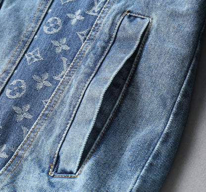 LV LIGHT BLUE MONOGRAM DENIM SHIRT JACKET 238981