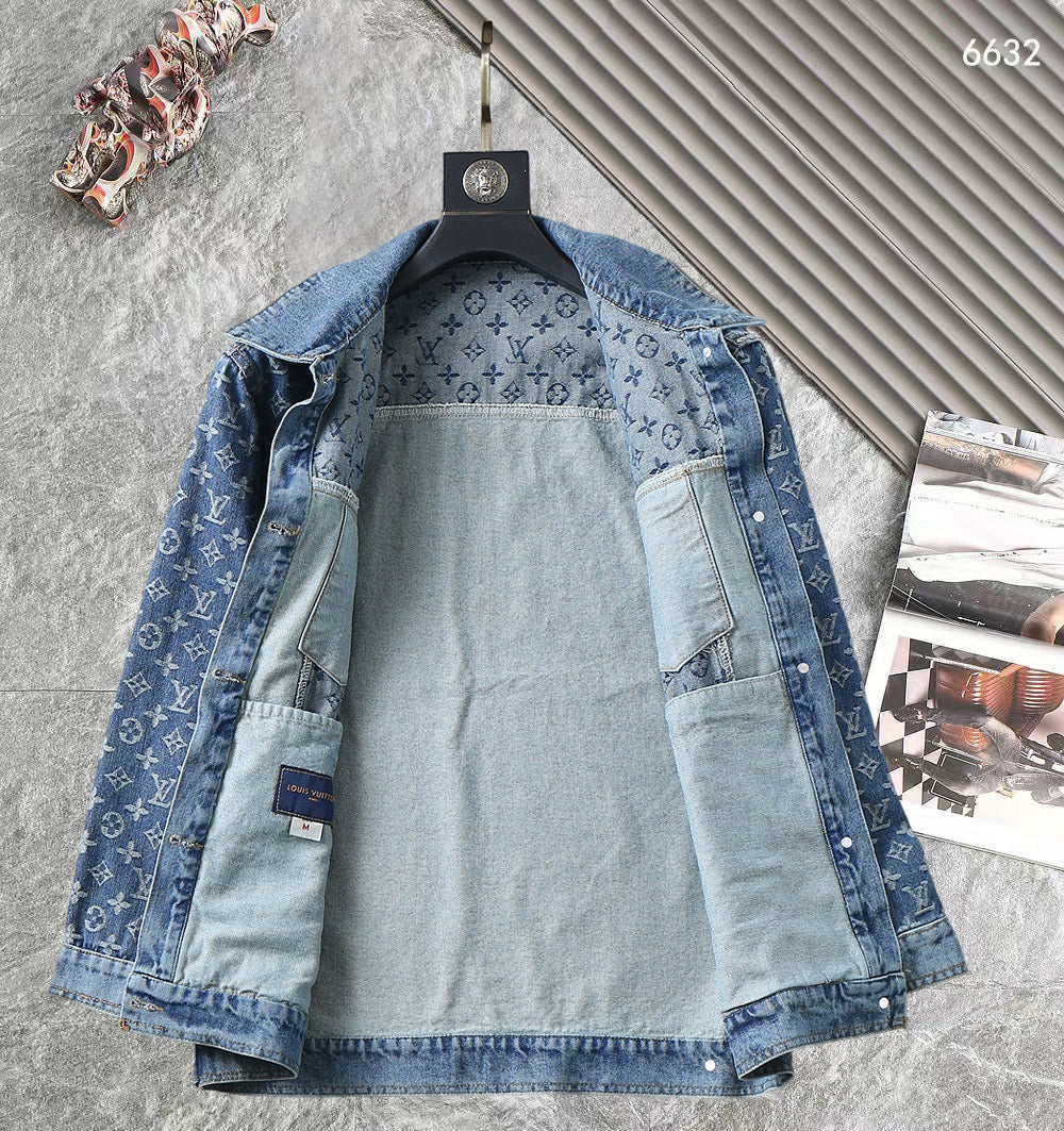 LV LIGHT BLUE MONOGRAM DENIM SHIRT JACKET 238981