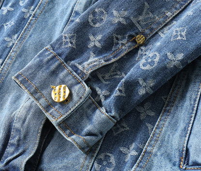LV LIGHT BLUE MONOGRAM DENIM SHIRT JACKET 238981