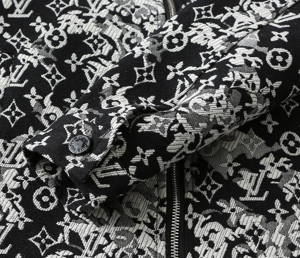 LV SHIRT JACKET IN BLACK MIX WHITE MONOGRAM JACQUARD FABRIC 238989