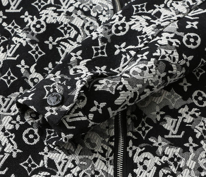 LV SHIRT JACKET IN BLACK MIX WHITE MONOGRAM JACQUARD FABRIC 238989