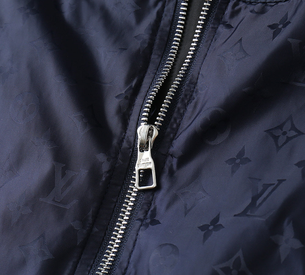 LV NAVY BLUE MONOGRAM HOODED JACKET 238985